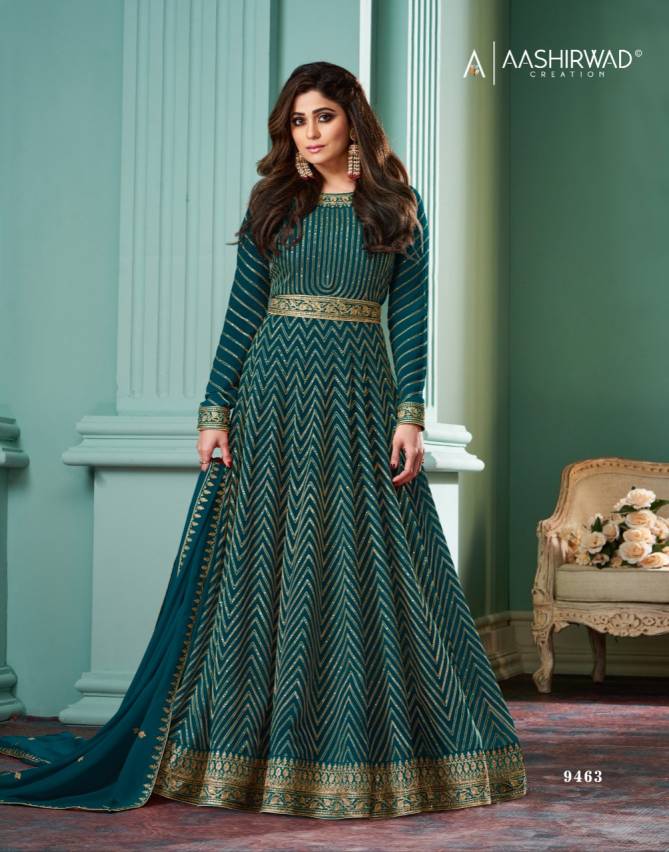 Alizza By Aashirwad Gulkand Diamond Designer Georgette Wedding Wear Readymade Suits Wholesale Price In Surat
